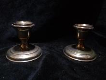Pair Weighted Sterling Silver Candlesticks