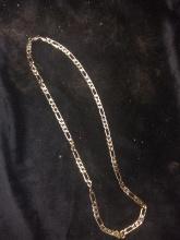 Gold Electroplated Open Link Necklace