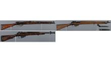 Three British Lee-Enfield Pattern Military Bolt Action Rifles