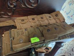 (FD)LOT OF 3 ITEMS, WWII SET OF 2 M1 AMMO BELTS, AND 1 US M36 BELT.