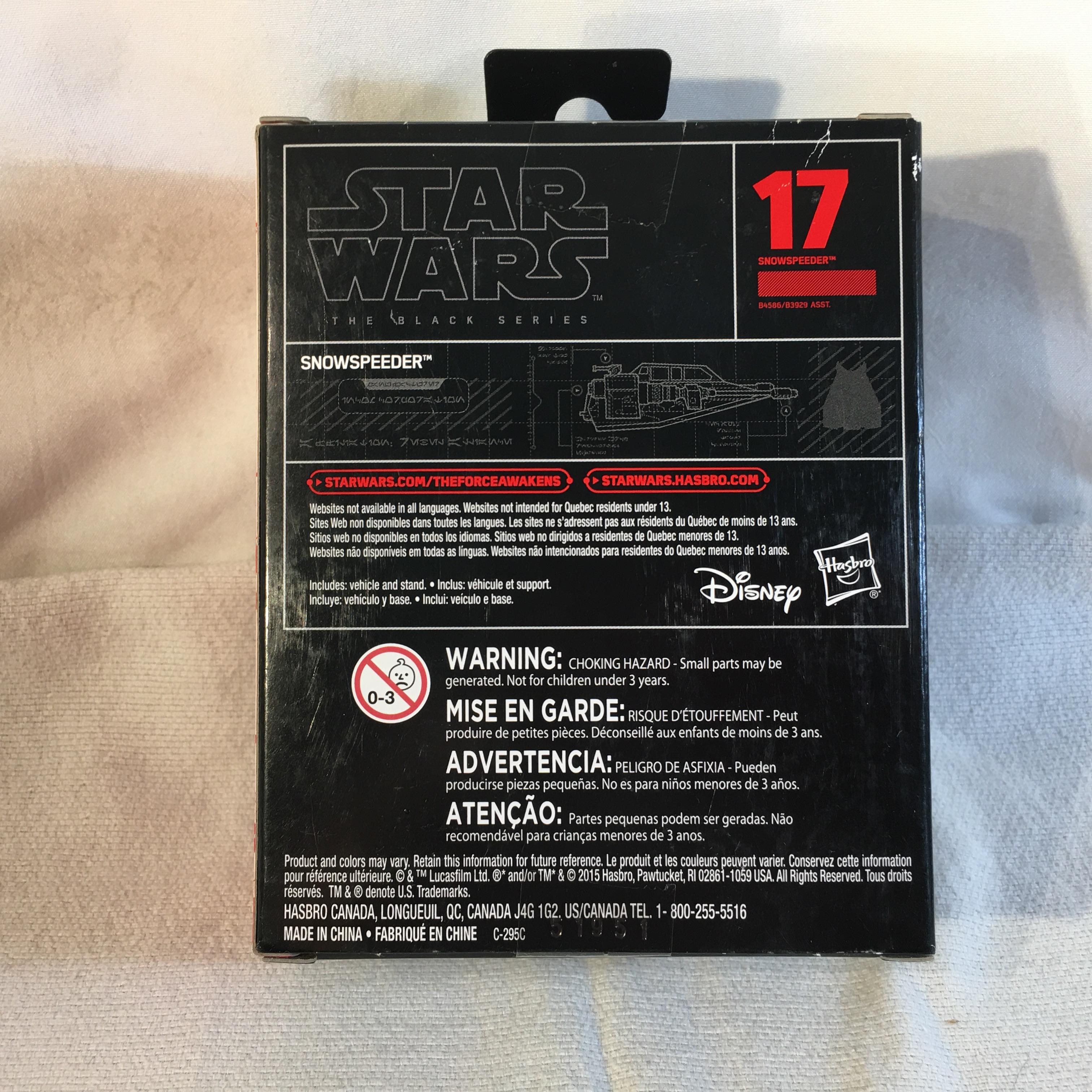 NIB Collector Star Wars The Black Series Titanium Series Snowspeeder #17  Box Size:5x4"