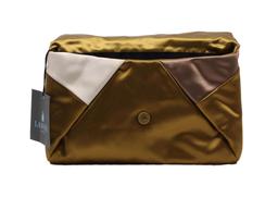 New Designer Lanvin Satin Patchwork Clutch with Chain and Tags