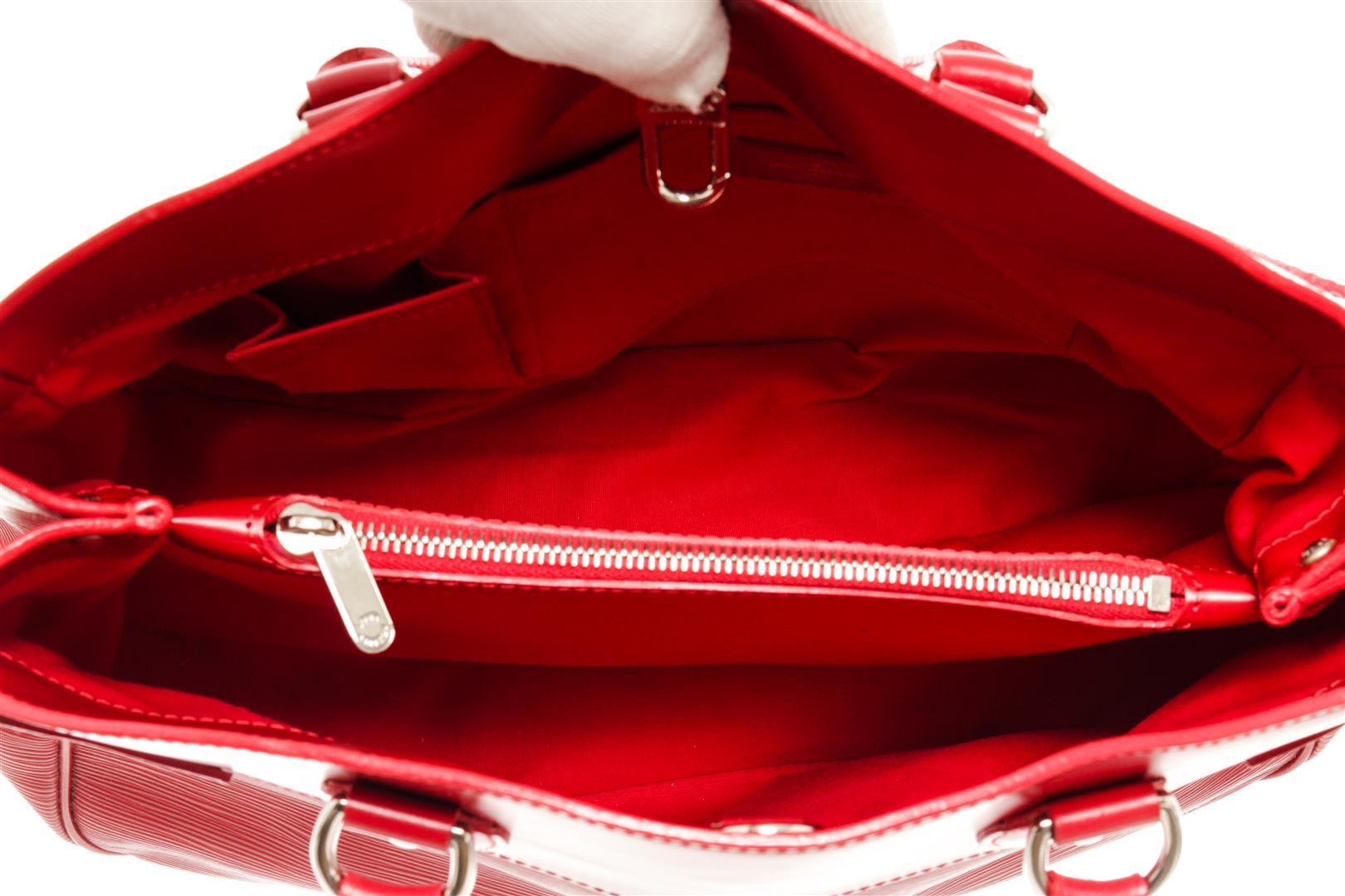 Louis Vuitton Red Epi Leather Passy Handbag