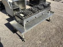 WOLF 4 BURNER STOVE AND ROLLING CART