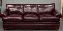 Leather sleeper sofa