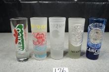 MEXICO Tall Shotglasses Lot