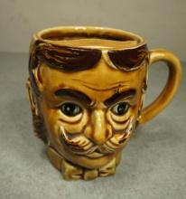 Vintage Mid Cntry Modern Mustache Mug