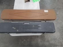 2 rifle hard cases (1 gray gun guard & 1 brown air transport)