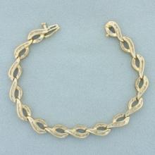 Baguette Diamond Tennis Bracelet In 14k Yellow Gold