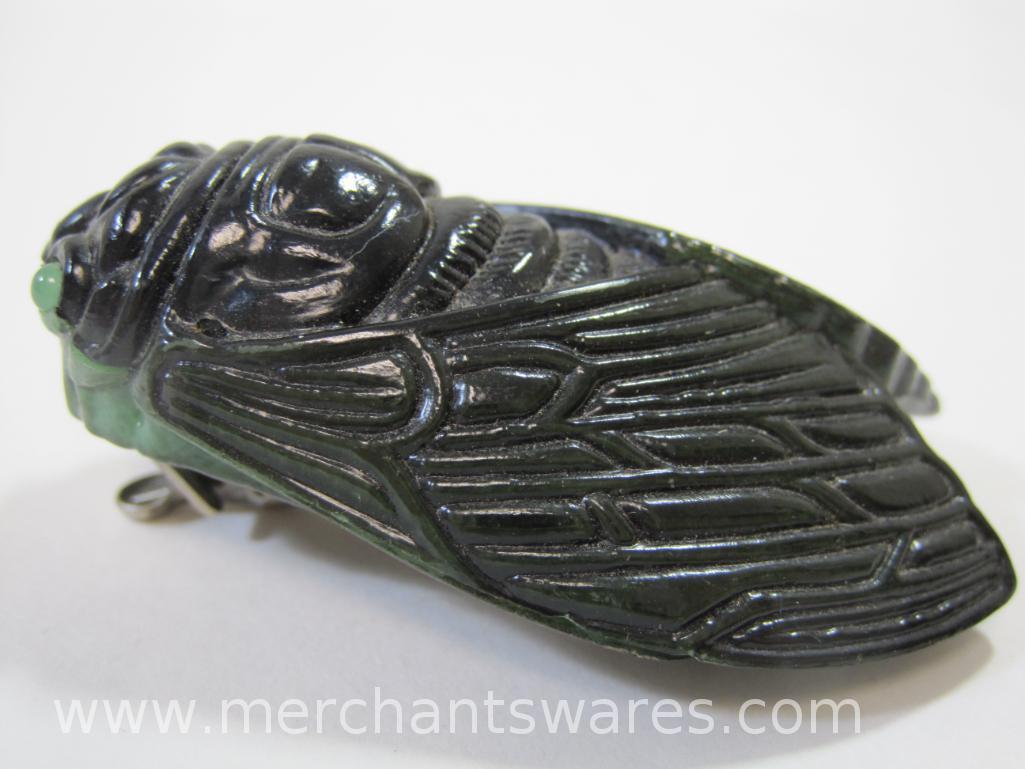 Life-sized Plastic Cicada Clip On Pin