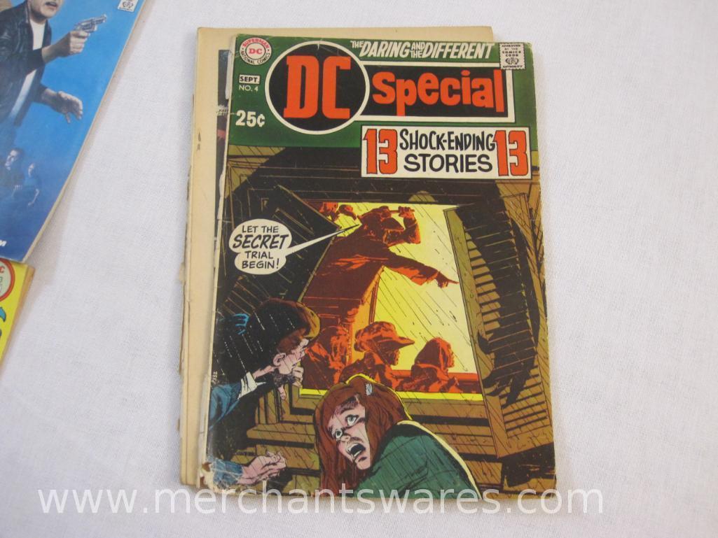 Six DC Special Comic Books including Nos. 4, 19, 27, 28, 33 and A DC Movie Special No. 1 Alien