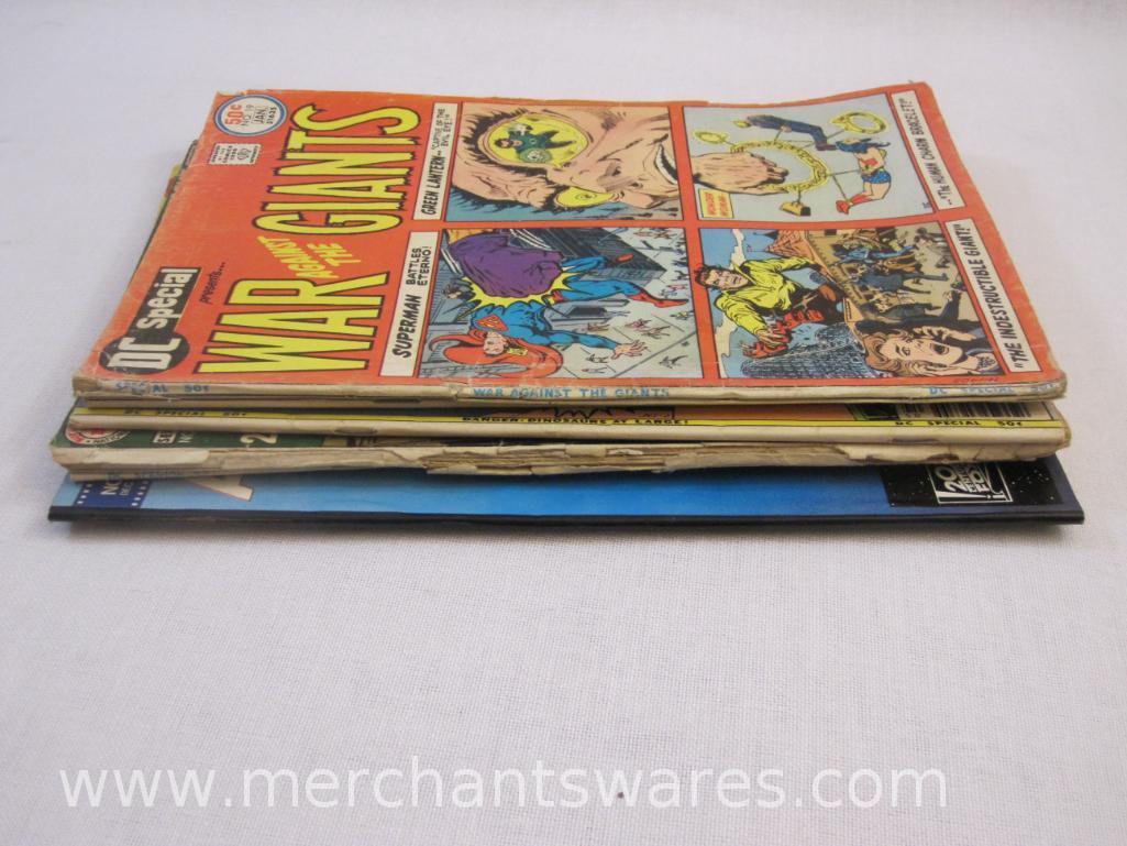 Six DC Special Comic Books including Nos. 4, 19, 27, 28, 33 and A DC Movie Special No. 1 Alien