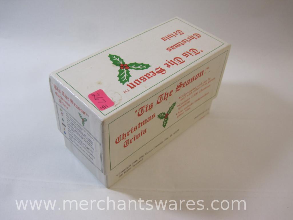 Tis The Season Christmas Trivia Game, 1990 Debco, in original box, 1 lb 5 oz