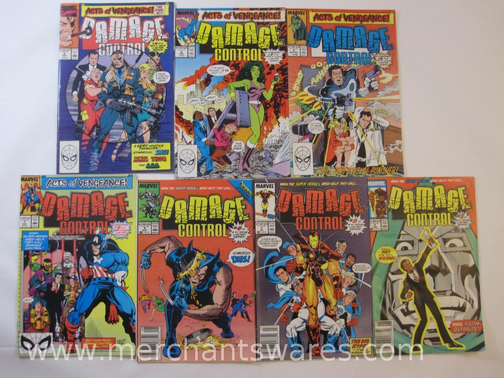 Seven Marvel Damage Control Comic Books Nos 2-4 and Damage Control Acts of Vengeance Nos 1-4, 11 oz