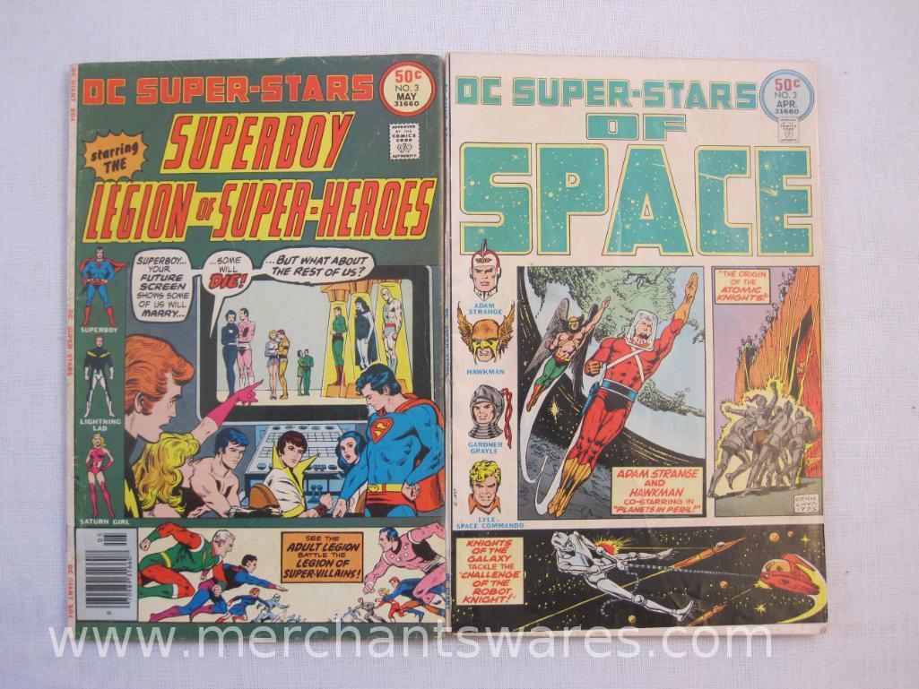 Eight DC Super-Stars Comic Books including Nos 2-4, 8, 11, 12, 15 and 17, see pictures, 1 lb 2 oz