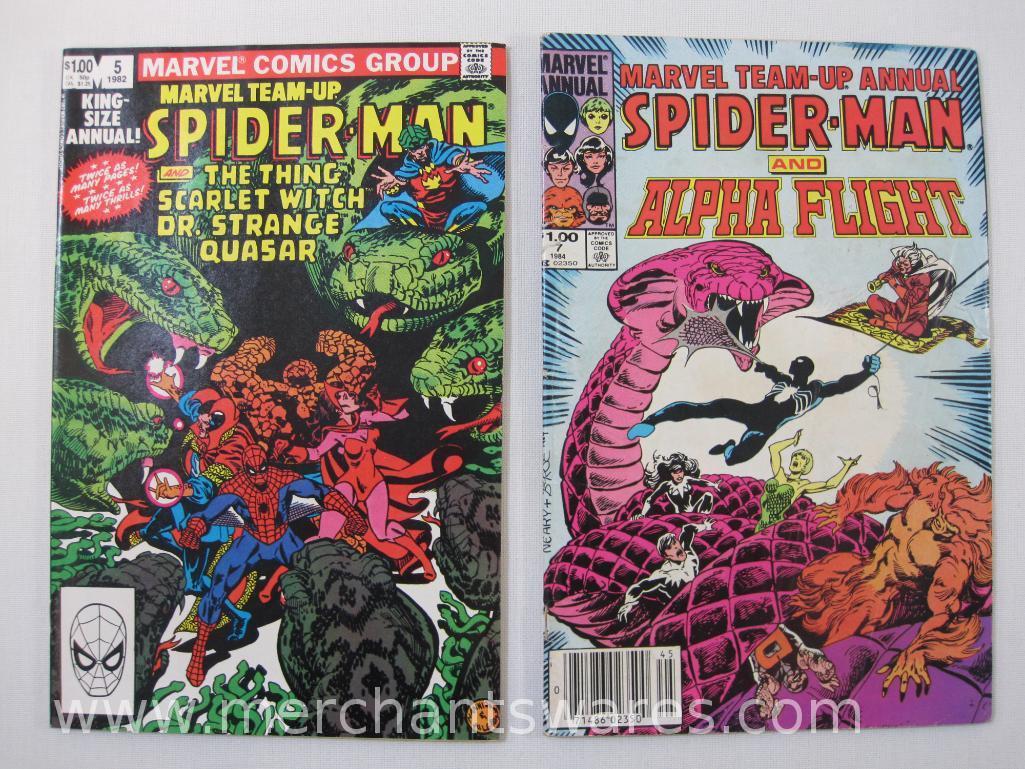 Marvel Team-Up King-Size Annuals, Two Issues No. 5, 1982, No. 7, 1984, Marvel Comics Group, 5 oz