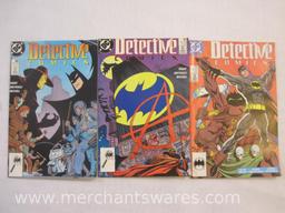 Eleven DC Detective Comics Staring Batman including Nos 509, 589, 298, 599-602, and 608-611, 1 lb 6