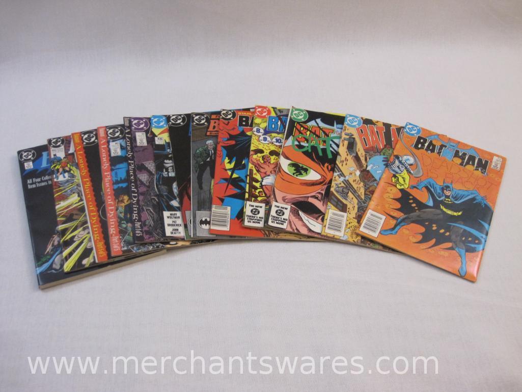 Thirteen DC Batman Comic Books Nos. 369-372, 423, 434-436, 440-443, and Batman A Death in the Family