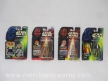 Four Kenner/Hasbro 1990s Star Wars Action Figures Sealed in Box, Including Episode 1 Young Annakin