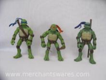 2006 Three Teenage Mutant Ninja Turtle Action Figures, Including Donatello Leonardo, and