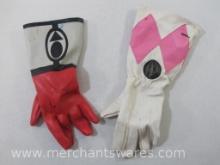 Two Power Rangers Gloves includes 2001 Saban Red Time Force Electronic, 1994 Mighty Morphin Pink