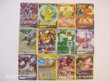 Twelve Pokemon Cards including Arceus V, Artazon, Ariados, Alcremie, Poochyena, Dedenne, Pidgeotto,