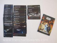 Assorted Star Wars Trading Card Game Cards in Hard Plastic Sleeves, most sleeves have 2 cards,