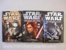 Three Timothy Zahn Hardcover Star Wars Books: Outbound Flight, Allegiance, and Choices of One, 4 lbs