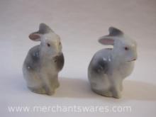 Pair of Ceramic Bunny Figures, made in Occupied Japan, 3 oz