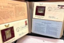 41 first Day Covers with 22k Gold Replica stamps