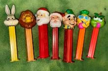 7 Collectible PEZ Dispensers