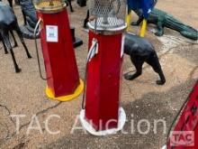 Metal TEXACO Gas Pump Yard Art