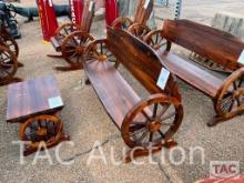 39in Wagon Wheel Bench