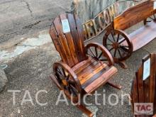 Wagon Wheel Rocking Chair