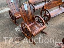 Wagon Wheel Rocking Chair