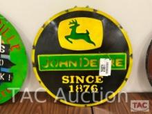 23in Painted Metal John Deere Wall Art