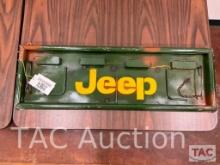 35in X 11.5in Painted Metal Jeep Tailgate Hanging Wall Art