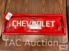 35in X 11.5in Painted Metal Chevrolet Tailgate Hanging Wall Art