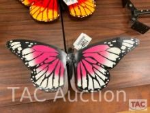 24in Painted Metal Butterfly Wall Art