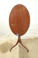 Kittinger Williamsburg Restoration Collection Mahogany Oval Tilt Top Table