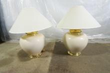 Pair Ceramic Lamps