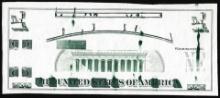 Circa 1970's Lincoln Memorial Giori Test Ink Smear Error Note