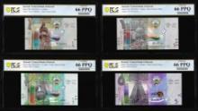 Lot of 2014 Kuwait 1/4, 1/2, 1 & 5 Dinar Notes PCGS Gem Uncirculated 66PPQ