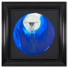Wyland "Blue Jellyfish Rising" Original Watercolor on Paper