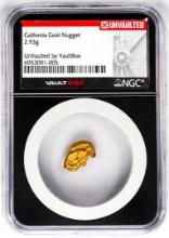 2.93 Gram California Gold Nugget NGC Vaultbox Unvaulted