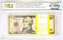 Pack of 2017A $10 Federal Reserve STAR Notes ATL Fr.2045-F* PCGS Superb Gem UNC 67PPQ