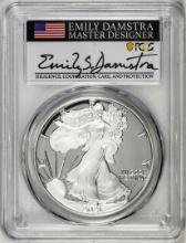 2021-S Type 2 $1 American Silver Eagle Coin PCGS PR70DCAM Emily Damstra Signature FS