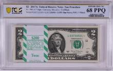 Pack of 2017A $2 Federal Reserve STAR Notes SF Fr.1941-L* PCGS Superb Gem UNC 68PPQ