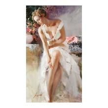 Pino (1939-2010) "Angelica" Limited Edition Giclee On Canvas