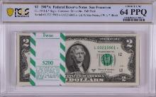 Pack 2017A $2 Federal Reserve STAR Notes SF Fr.1941-L* PCGS Choice Uncirculated 64PPQ